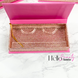 Hot Pink Glitter Lash Box | Wholesale - Hello Beauty Cosmetics