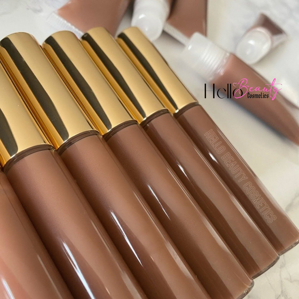 Pre-Filled Gloss 10ML Gold Wand Tubes | Wholesale - Hello Beauty Cosmetics